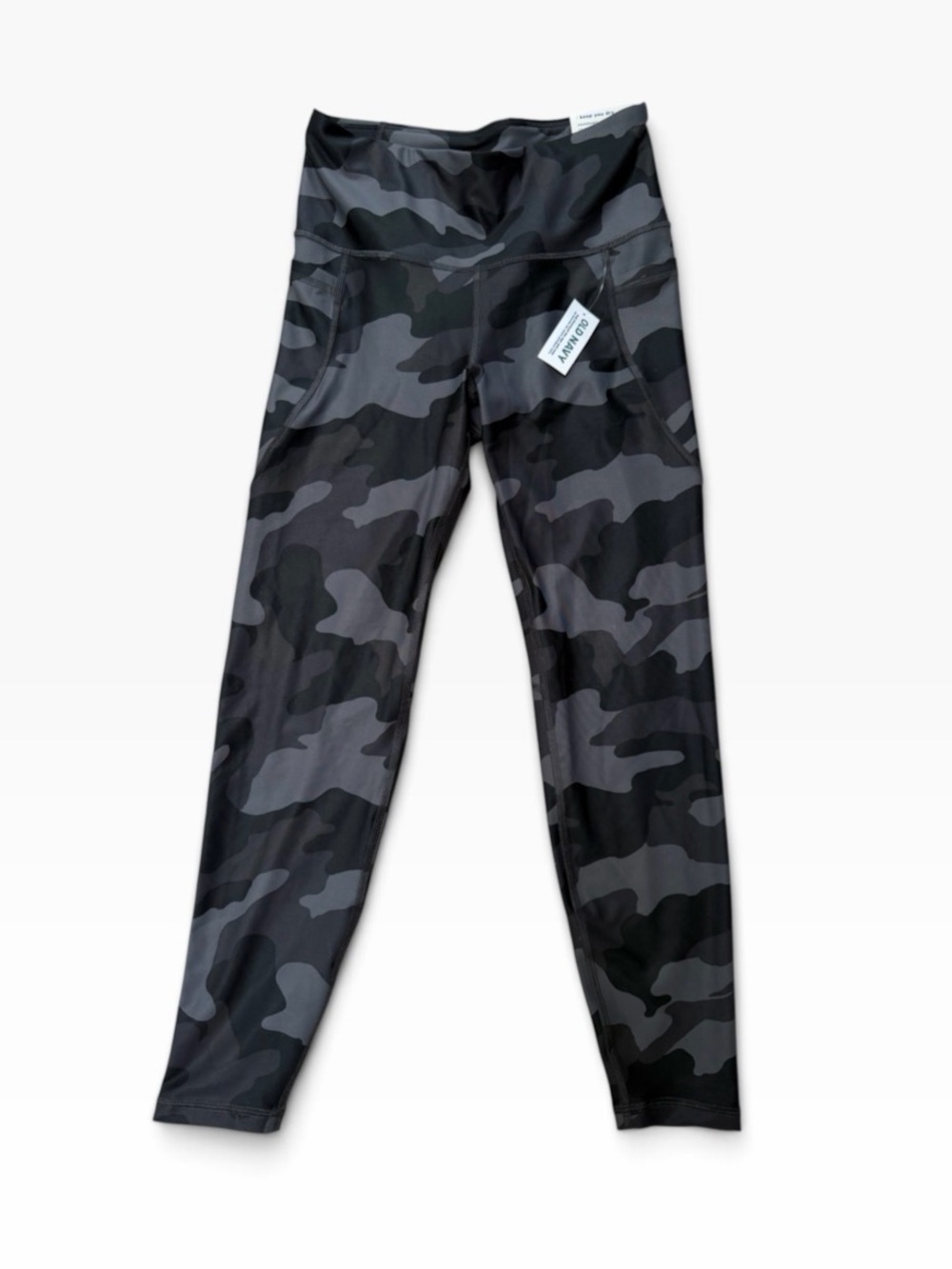 NWT Old Navy Black & Grey Camo High-Waist Leggings